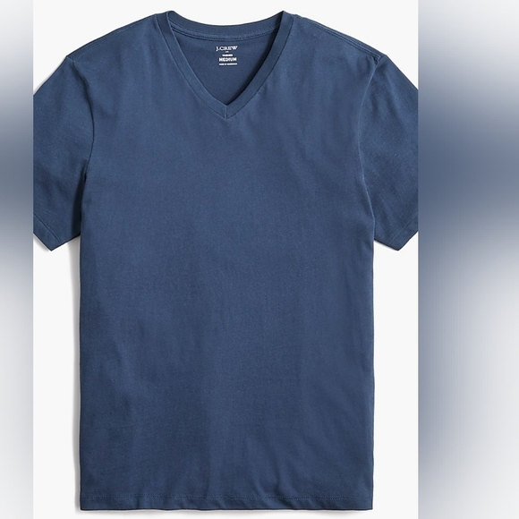 J.Crew Factory Washed Jersey V Neck Tee Navy Size Medium - Picture 1 of 3